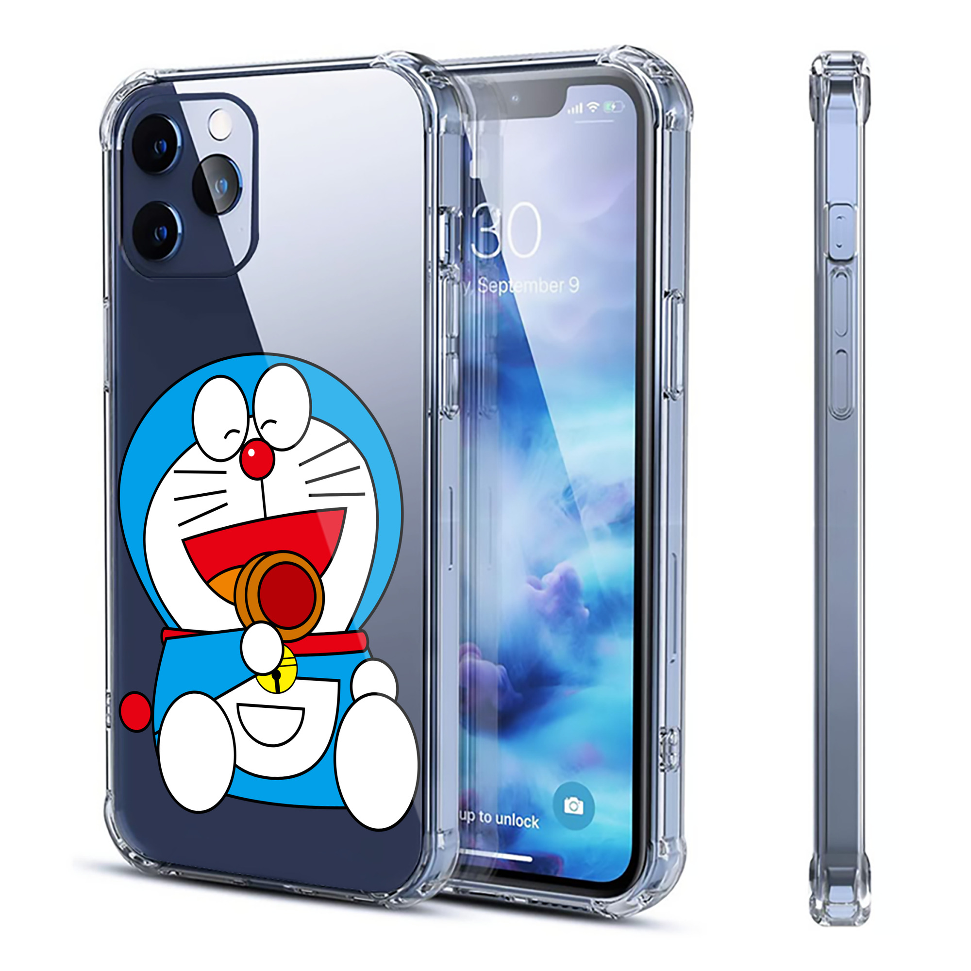 （画像用） ドラえもん Doraemon 【iPhone 12シリーズ対応】透明スマホケース（クリアソフトケース）
